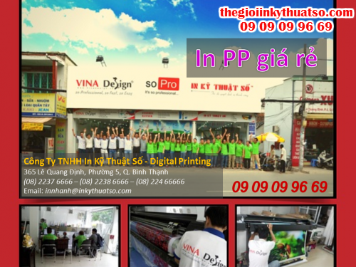 Liên hệ đặt in PP giá rẻ tại Cty TNHH In Kỹ Thuật Số - Digital Printing